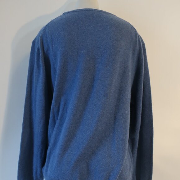 Mens J. Crew Blue 100% Cashmere Long Sleeve Crewneck Sweater XL - Picture 6 of 10